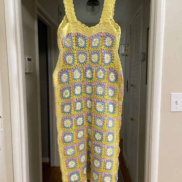 NWT Alémais Petra Crochet Midi Dress. Size US 4 - Picture 3 of 15